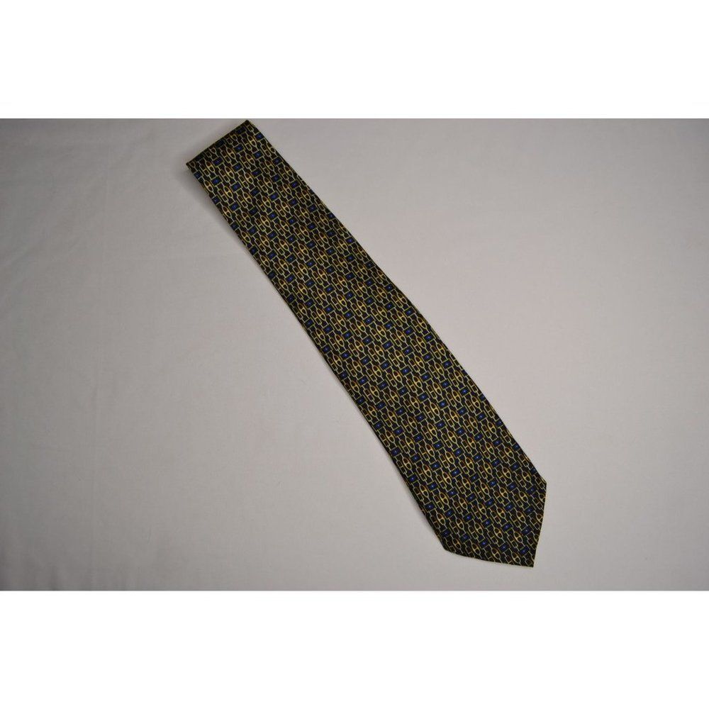 Marco Polo Men's Gold Italian Style 100% Silk Tie